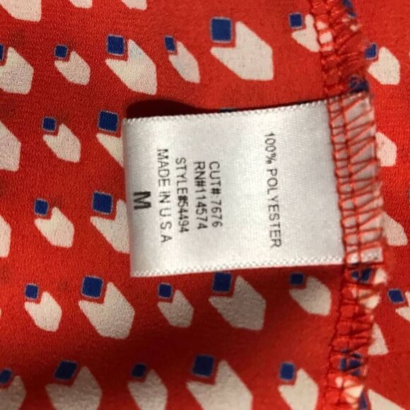 Pleione Red Print Top Size M - Picture 7 of 7